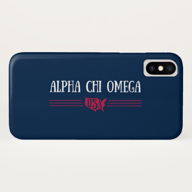 Capa Para iPhone, Case-Mate Alpha Chi Omega - EUA (Verso (Horizontal))