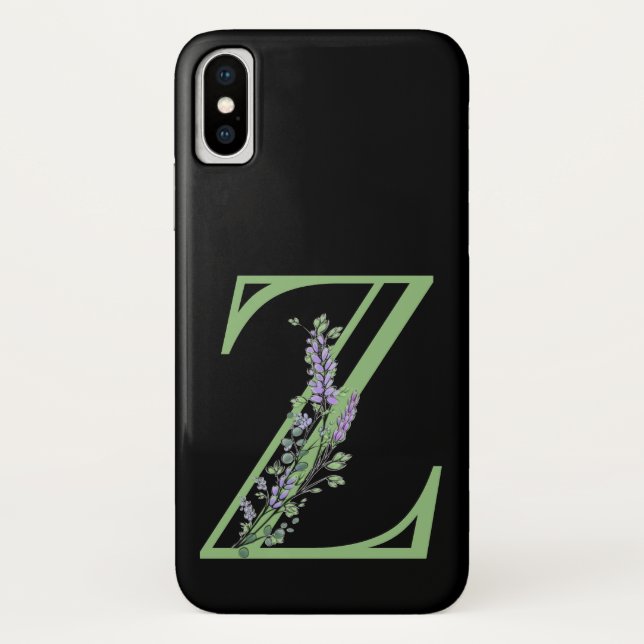 Capa Para iPhone, Case-Mate Alphabet letter Z Lavanda Eucalyptus (Verso)