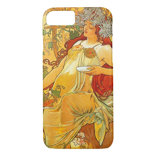 Capa Para iPhone, Case-Mate Alphonse Mucha Art Nouveau Autumn (Verso)