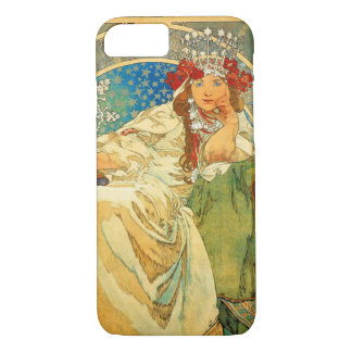 Capa iPhone 8/ 7 Alphonse Mucha Art Nouveau Princess Hyacinth
