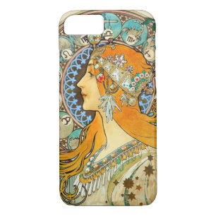 Capa iPhone 8/ 7 Alphonse Mucha Art Nouveau Zodiac