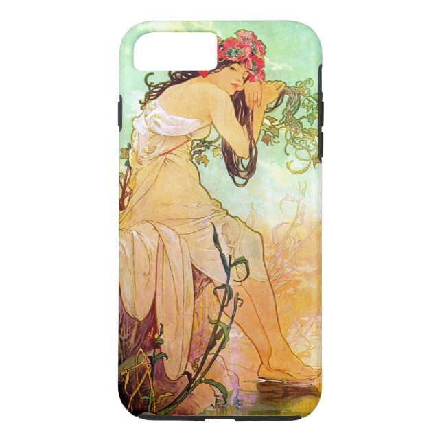 Capa Para iPhone, Case-Mate Alphonse Mucha Girl By Pond (Verso)
