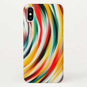 Capa Para iPhone X Amarelo azul vermelho preto