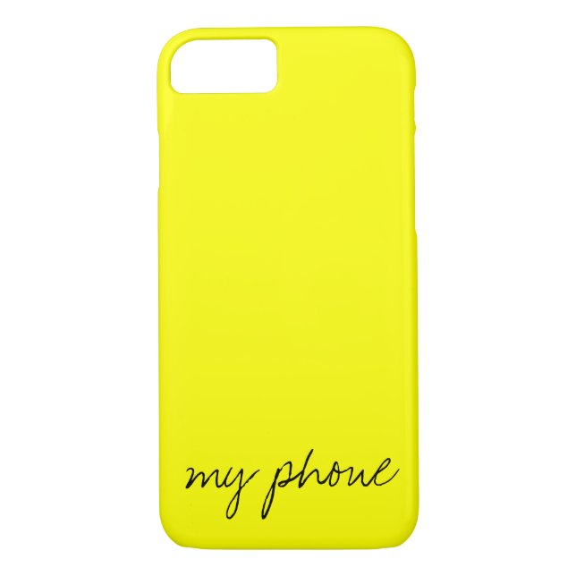 Capa Para iPhone, Case-Mate Amarelo Brilhante Personalizado (Verso)