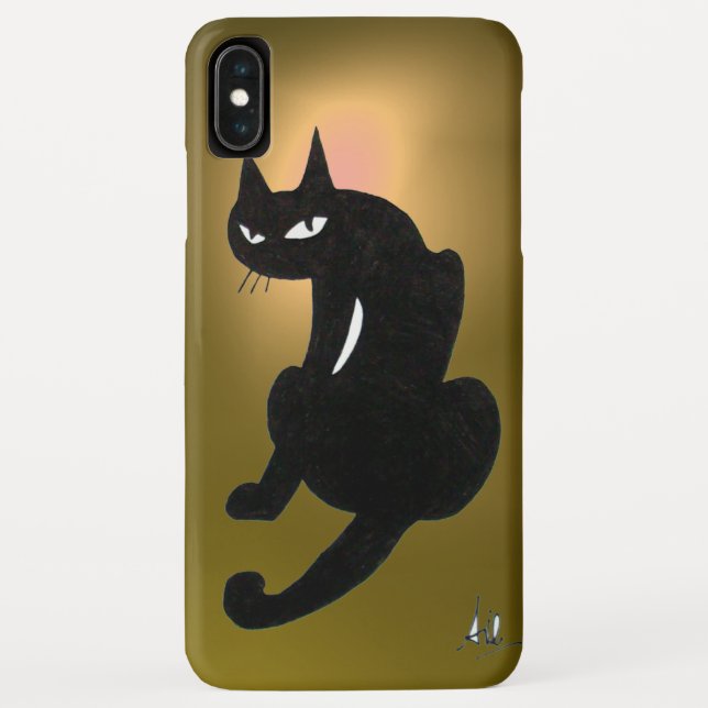 Capa Para iPhone, Case-Mate Amarelo CAT PRETO (Verso)