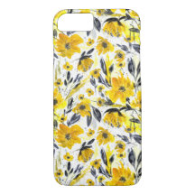 Amarelo e Cinza Aquarela