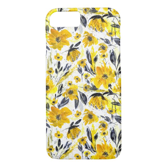 Capa Para iPhone, Case-Mate Amarelo e Cinza Aquarela (Verso)