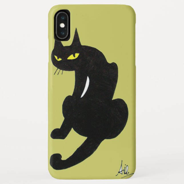 Capa Para iPhone, Case-Mate Amarelo NINJA CAT NEGA (Verso)