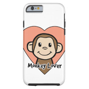 Capa Tough Para iPhone 6 Amor bonito do macaco do sorriso do clipart dos