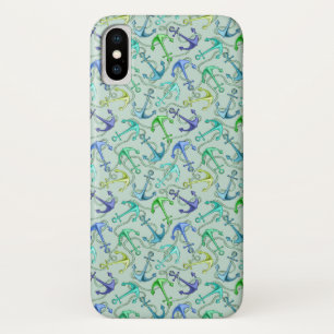 Capa Para iPhone Da Case-Mate Âncoras de mar e teste padrão da corda