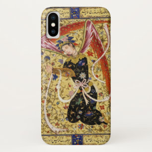 CAPA PARA iPhone X ÂNGULO ORIENTAL COM FLORES E ARCO BRANCO