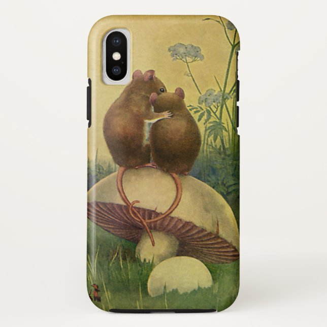 Capa Para iPhone, Case-Mate Animais Antigos, Amor e Romance Ratos do Campo (Verso)
