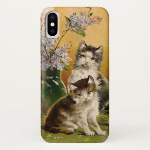 Capa Para iPhone Da Case-Mate Animais Antigos, Gatos Vitorianos Fofos e Flores
