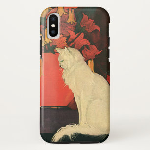Capa Para iPhone Da Case-Mate Animais Vintage, Gato Branco Elegante, Flores de O