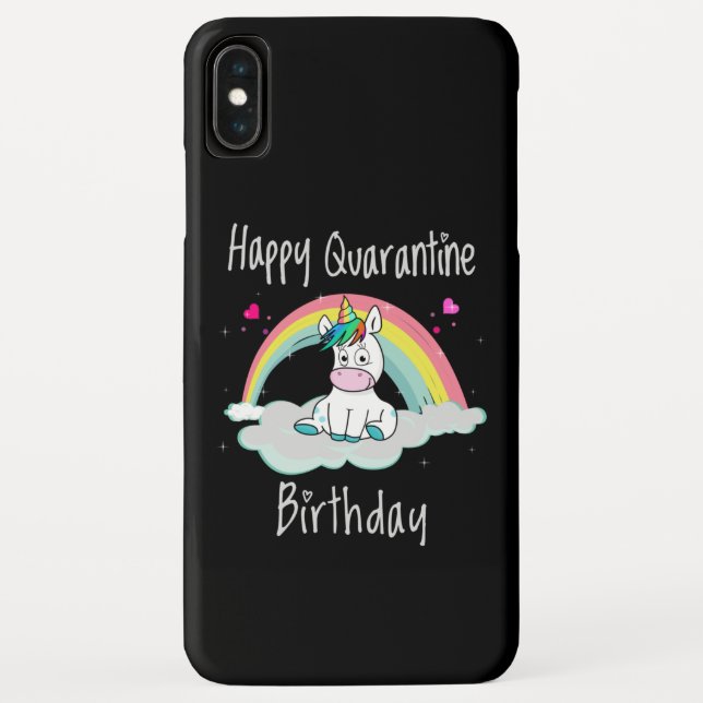 Capa Para iPhone, Case-Mate Aniversário em quarentena Unicórnio arco-íris (Verso)