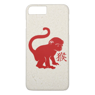 Capa iPhone 8 Plus/7 Plus Ano do Macaco Fofo