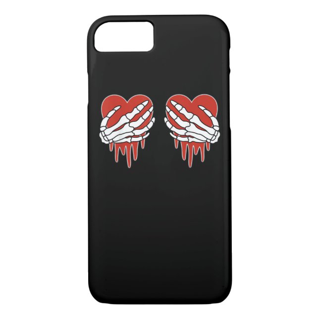 Capa Para iPhone, Case-Mate Anti-Valentine Skeleton Mãos Gótico Cardíaco (Verso)