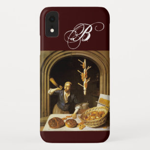 CAPA PARA iPhone XR ANTIQUE OVEN BAKER, MONOGRAMA DO COMPRO BKERY BREA