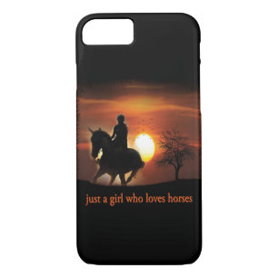 Capa iPhone 8/ 7 apenas uma garota que ama cavalos