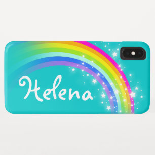 Capa Para iPhone XS Max Aqua colorido conhecido do arco-íris das meninas