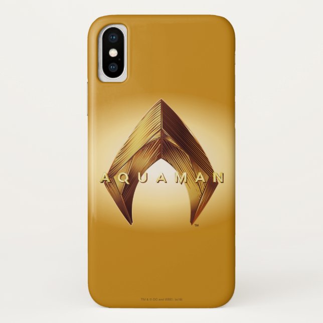 Capa Para iPhone, Case-Mate Aquaman | Logotipo Aquaman do Ouro (Verso)