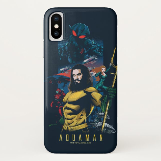 Capa Para iPhone, Case-Mate Aquaman | Orin, Mera e Black Manta Graphic (Verso)