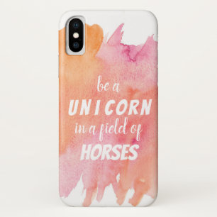 Capa Para iPhone Da Case-Mate Aquarela Ser um Unicórnio num Campo de Cavalos