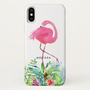 Capa Para iPhone Da Case-Mate Aquarelas flores tropicais rosa flamingo