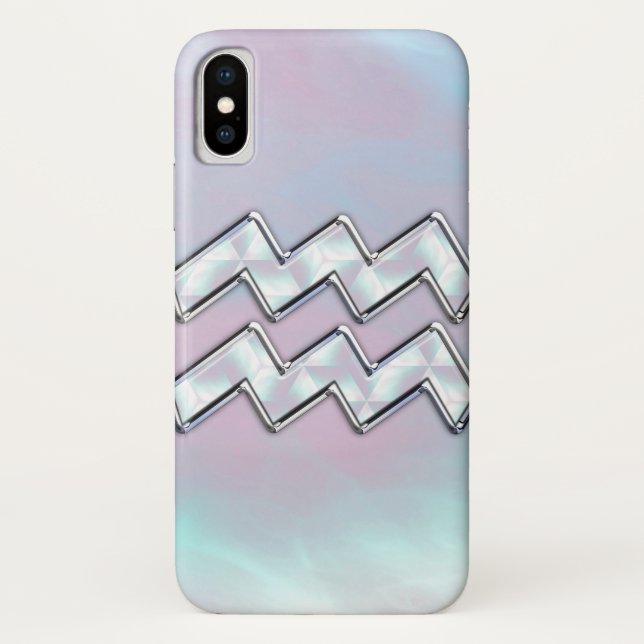 Capa Para iPhone, Case-Mate Aquarius Zodiac - Símbolo Mãe do Estilo de Nacre P (Verso)