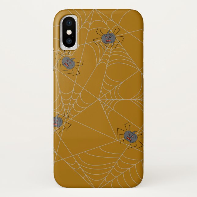 Capa Para iPhone, Case-Mate Aranhas do Dia das Bruxas e abóboras (Verso)
