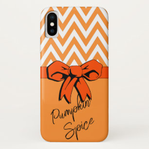 Capa Para iPhone Da Case-Mate Arco de Faux de Especiaria Pumpkin Laranja e Branc