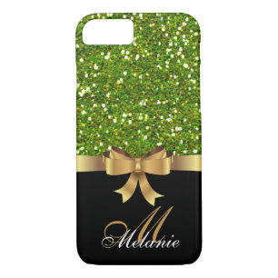 Capa Para iPhone Da Case-Mate Arco Dourado, preto GREEN GLITTER