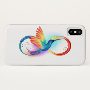 Capa Para iPhone Da Case-Mate Arco-íris Hummingbird com símbolo Infinito