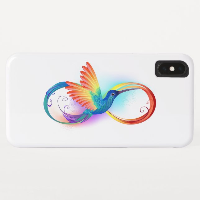 Capa Para iPhone, Case-Mate Arco-íris Hummingbird com símbolo Infinito (Verso (Horizontal))