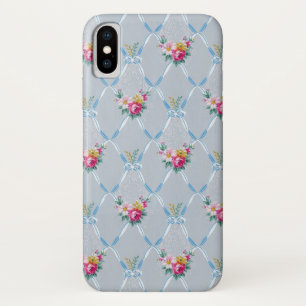 Capa Para iPhone Da Case-Mate Arcos Azuis-Cinzentos Bonito Padrão Floral Rosa Ro