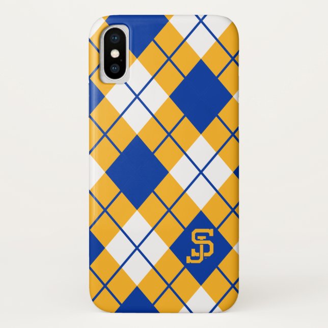 Capa Para iPhone, Case-Mate Argyle de Spartans do estado de San Jose (Verso)