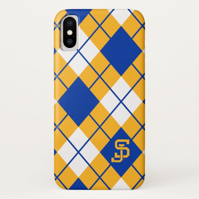 Capa Para iPhone, Case-Mate Argyle de Spartans do estado de San Jose (Verso)
