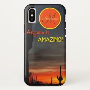 Capa Para iPhone Da Case-Mate "Arizona é incrível!" Deserto Cactos Sunset Monogr