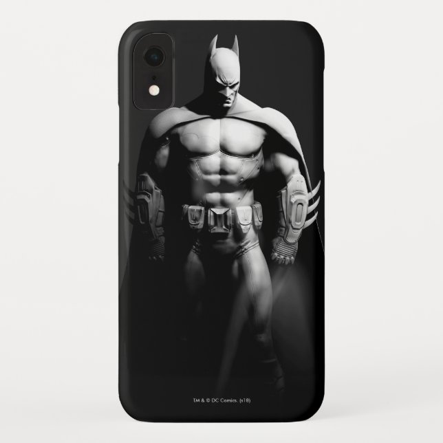 Capa Para iPhone, Case-Mate Arkham City | Batman Black and White Wide Pose (Verso)