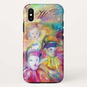 CAPA PARA iPhone XS ARLECCHINO PIERO E COLOMBINA / MONOGRAMA