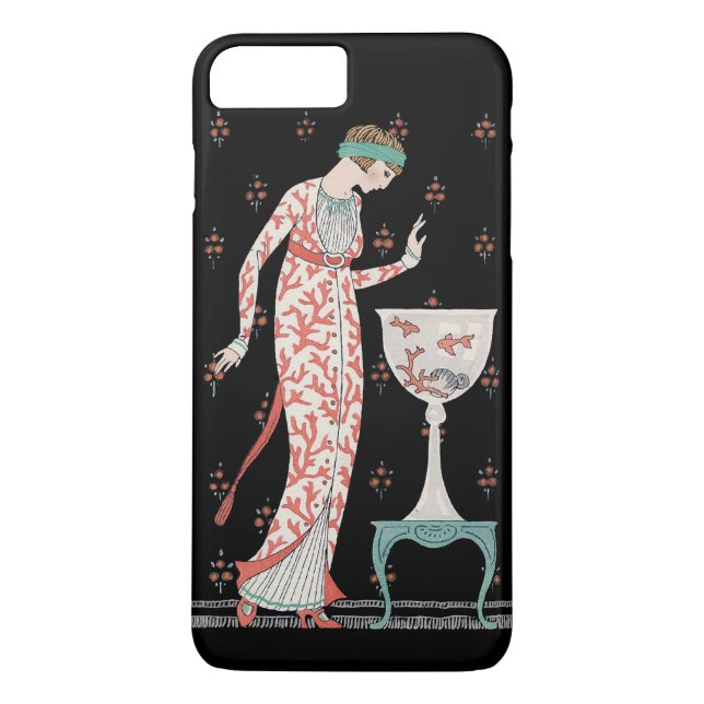 Capa Para iPhone, Case-Mate Art Deco George Barbier Goldfish iPhone 7 Pluscase (Verso)