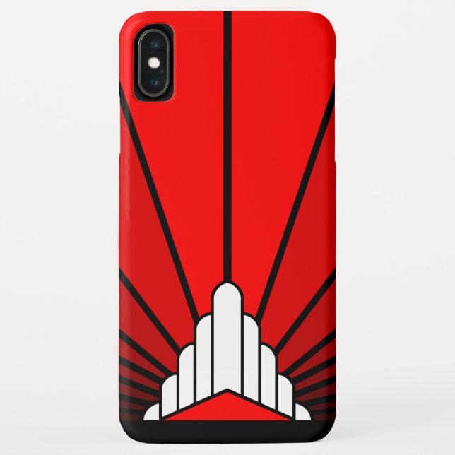 Capa Para iPhone, Case-Mate Art deco sun em vermelho (Verso)
