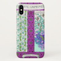 Art nouveau Grapevine floral vintage tetal roxa