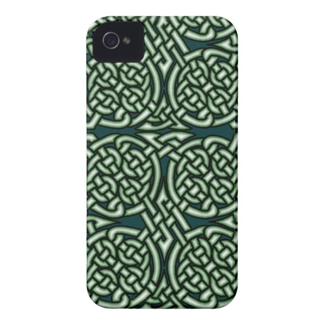Capa Para iPhone, Case-Mate Arte celta verde do knotwork (Traseira)