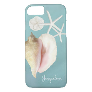 Capa Para iPhone Da Case-Mate Arte de Starfish de Conch de Praia Moderna Elegant