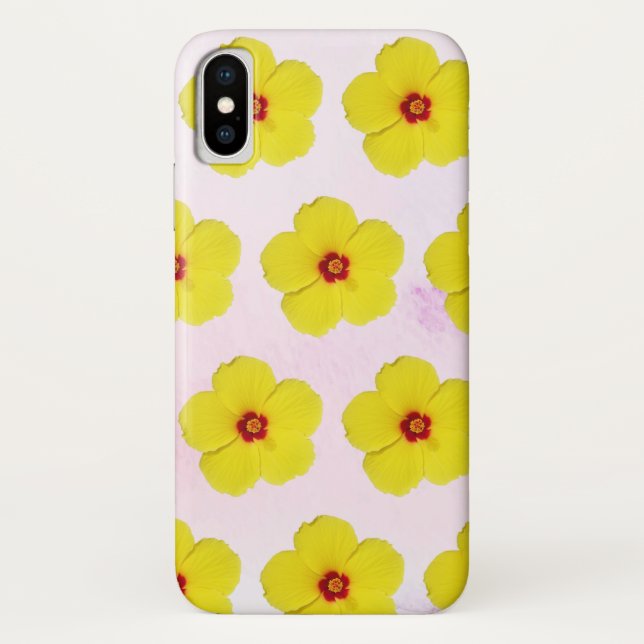 Capa Para iPhone, Case-Mate Arte Flor Amarela Hibiscus (Verso)