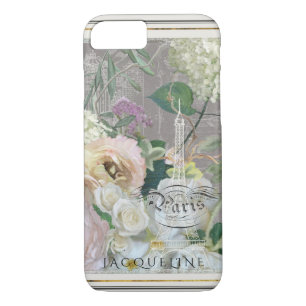 Capa Para iPhone Da Case-Mate Arte floral bonito do vintage dos rosas de Paris