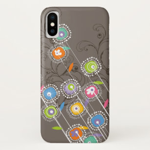 Capa Para iPhone Da Case-Mate Arte floral lunática colorida do jardim Groovy