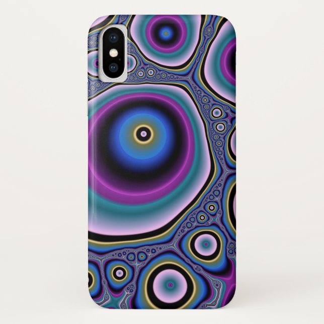 Capa Para iPhone, Case-Mate Arte fractal colorida (Verso)