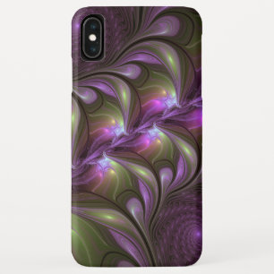 Capa Para iPhone Da Case-Mate Arte Fractal de Khaki, Abstrato violeta e colorida